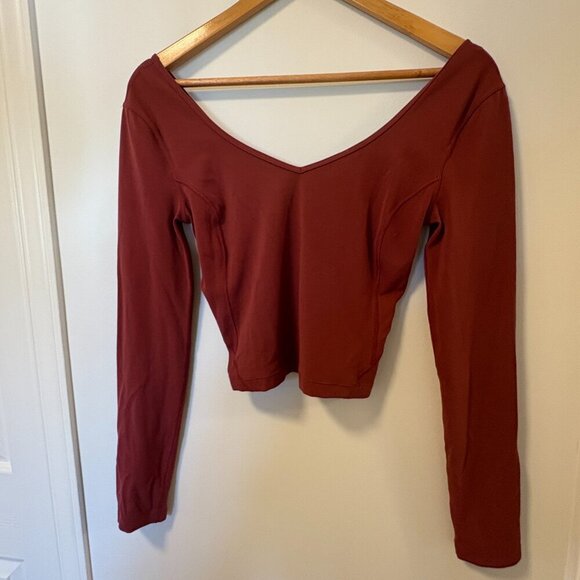 Lululemon Align Long Sleeve Shirt, Size 10 Red Merlot - Picture 5 of 7